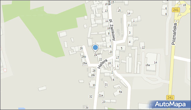 Nakło nad Notecią, Hallera Józefa, gen., 24, mapa Nakło nad Notecią