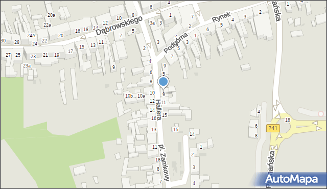 Nakło nad Notecią, Hallera Józefa, gen., 9, mapa Nakło nad Notecią