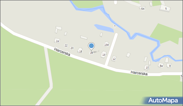 Nałęczów, Harcerska, 16, mapa Nałęczów