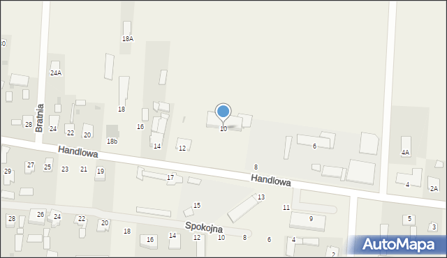 Niegów, Handlowa, 10, mapa Niegów