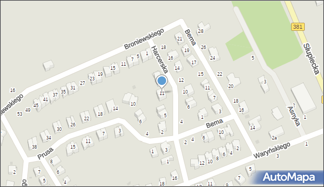 Nowa Ruda, Harcerska, 11, mapa Nowa Ruda