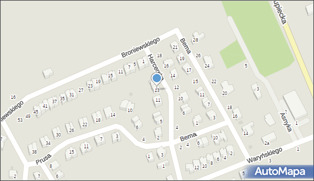 Nowa Ruda, Harcerska, 13, mapa Nowa Ruda