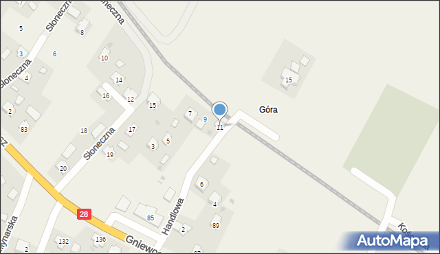 Nowosielce, Handlowa, 11, mapa Nowosielce