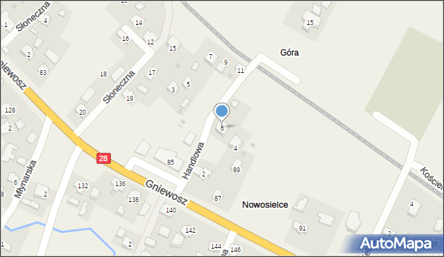 Nowosielce, Handlowa, 6, mapa Nowosielce