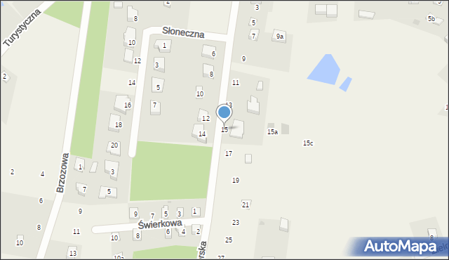 Ocypel, Harcerska, 15, mapa Ocypel