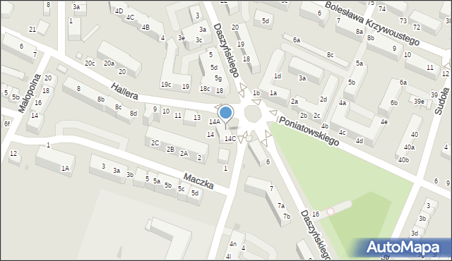 Oleśnica, Hallera Józefa, gen., 14B, mapa Oleśnica