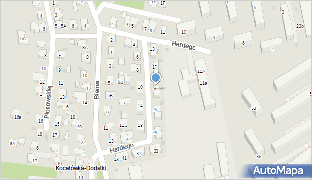 Olkusz, Hardego, kpt., 21, mapa Olkusz