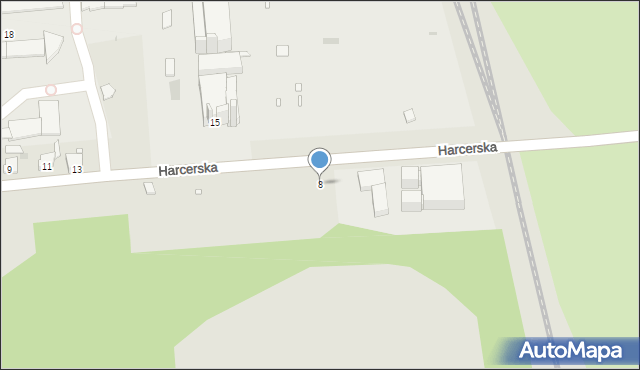 Opole, Harcerska, 8, mapa Opola