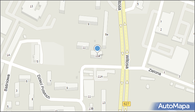 Ostrołęka, Hallera Józefa, gen., 11a, mapa Ostrołęka