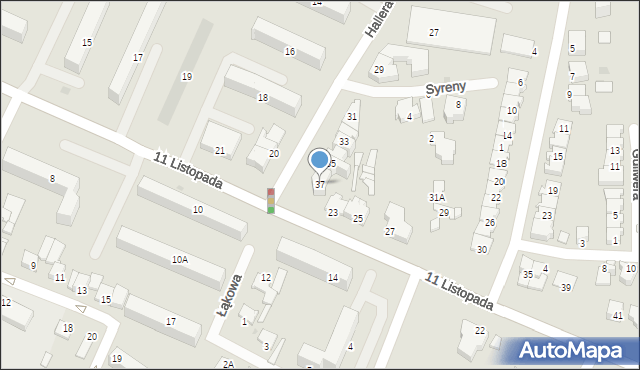 Ostrołęka, Hallera Józefa, gen., 37, mapa Ostrołęka