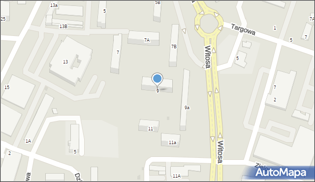 Ostrołęka, Hallera Józefa, gen., 9, mapa Ostrołęka