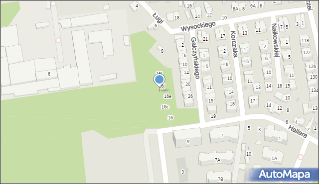 Otwock, Hallera Józefa, gen., 16h, mapa Otwock