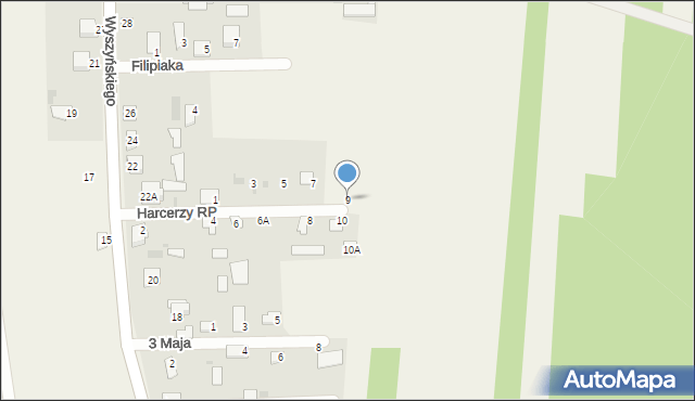 Pasieki, Harcerzy R. P., 9, mapa Pasieki