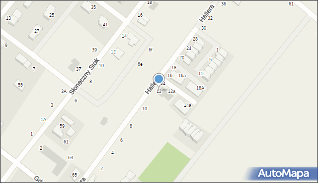 Pępowo, Hallera Józefa, gen., 12, mapa Pępowo