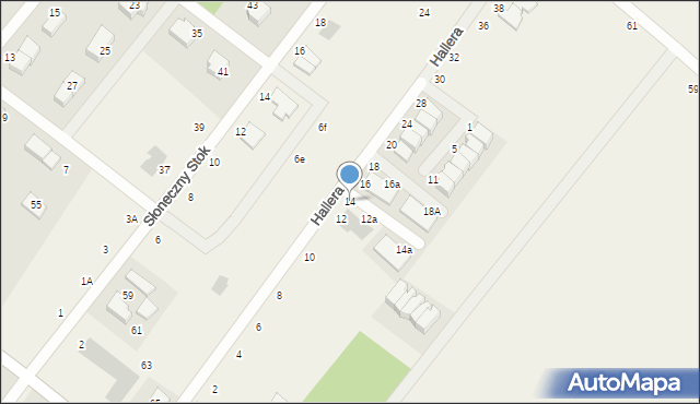 Pępowo, Hallera Józefa, gen., 14, mapa Pępowo