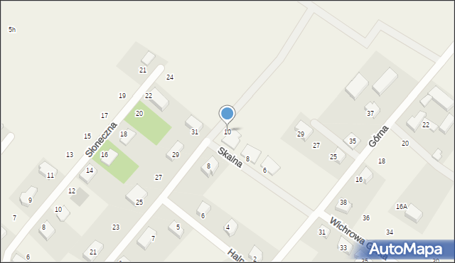 Pępowo, Halna, 10, mapa Pępowo