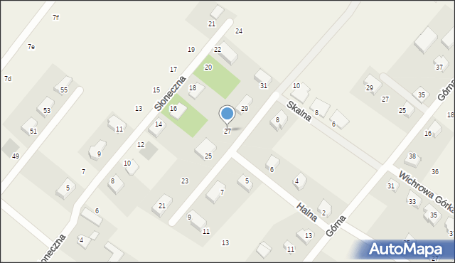 Pępowo, Halna, 27, mapa Pępowo