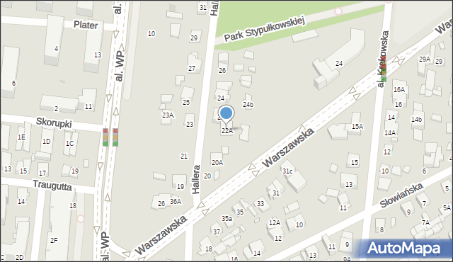 Piastów, Hallera Józefa, gen., 22A, mapa Piastów