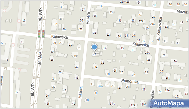 Piastów, Hallera Józefa, gen., 42, mapa Piastów