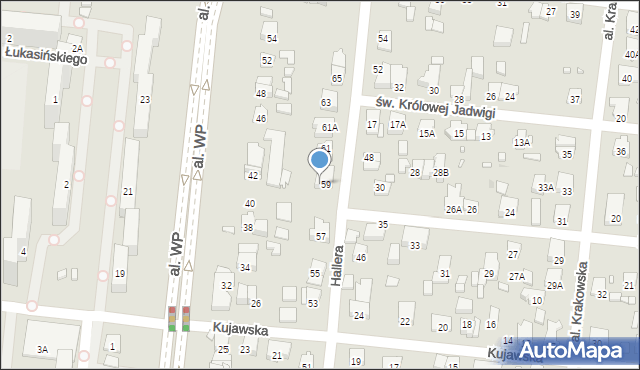 Piastów, Hallera Józefa, gen., 59A, mapa Piastów