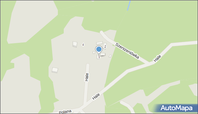 Piwniczna-Zdrój, Hale, 1, mapa Piwniczna-Zdrój