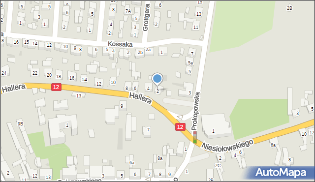 Pleszew, Hallera Józefa, gen., 2, mapa Pleszew