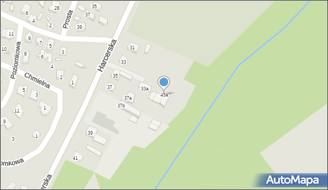 Płock, Harcerska, 43a, mapa Płock