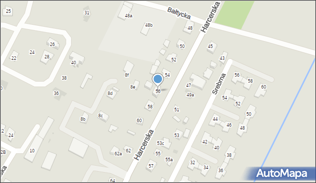 Płock, Harcerska, 56, mapa Płock