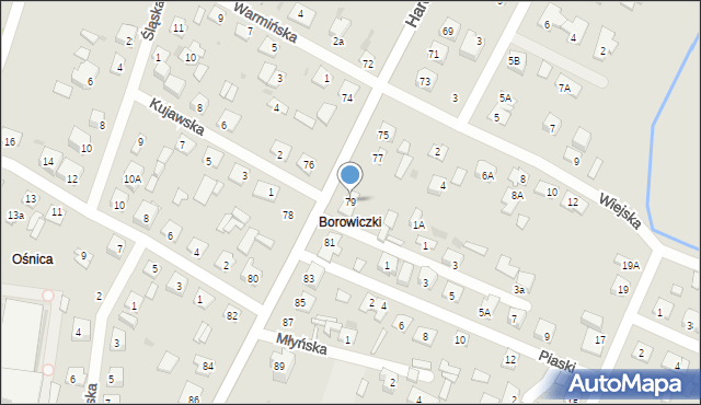 Płock, Harcerska, 79, mapa Płock