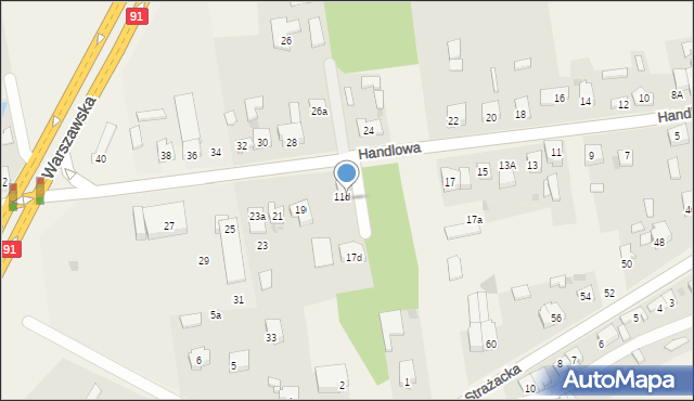 Poczesna, Handlowa, 17c, mapa Poczesna