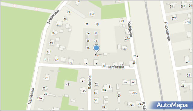 Pomiechówek, Harcerska, 7a, mapa Pomiechówek