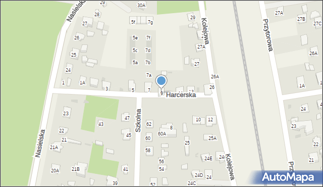 Pomiechówek, Harcerska, 9A, mapa Pomiechówek