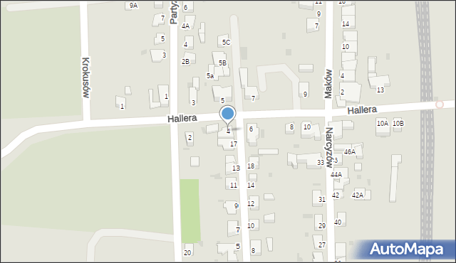 Pszczyna, Hallera Józefa, gen., 4, mapa Pszczyny