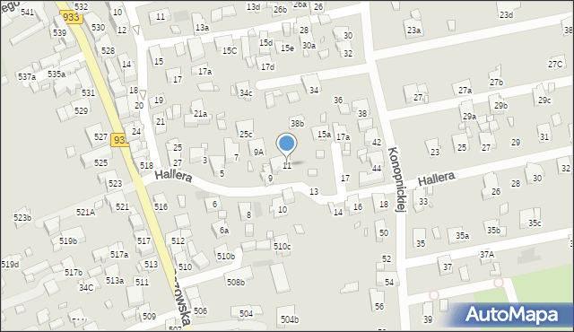 Pszów, Hallera Józefa, gen., 11, mapa Pszów