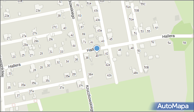 Pszów, Hallera Józefa, gen., 40, mapa Pszów