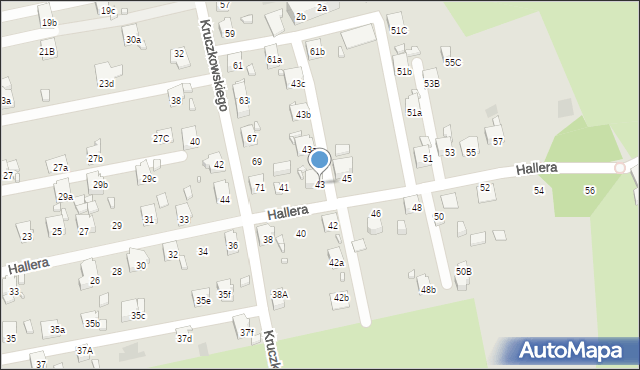 Pszów, Hallera Józefa, gen., 43, mapa Pszów