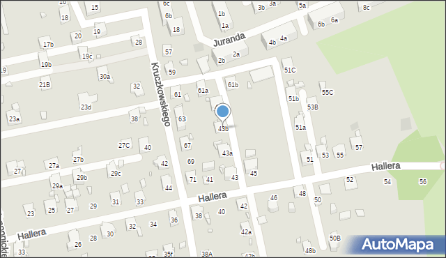 Pszów, Hallera Józefa, gen., 43b, mapa Pszów