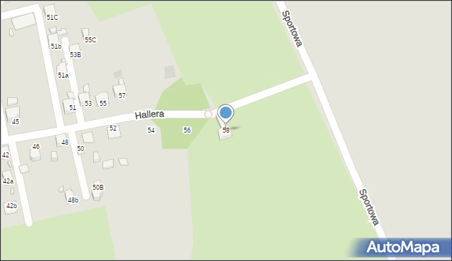Pszów, Hallera Józefa, gen., 58, mapa Pszów
