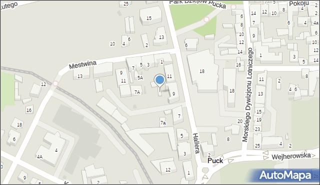 Puck, Hallera Józefa, gen., 9a, mapa Puck
