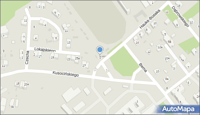 Puławy, Hauke-Bosaka Józefa, gen., 2, mapa Puław