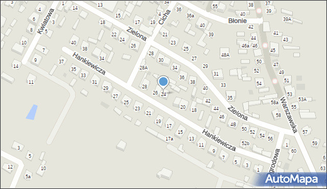 Raciąż, Hankiewicza Atanazego, dr., 24, mapa Raciąż