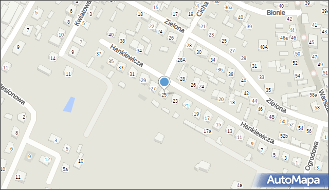 Raciąż, Hankiewicza Atanazego, dr., 25, mapa Raciąż