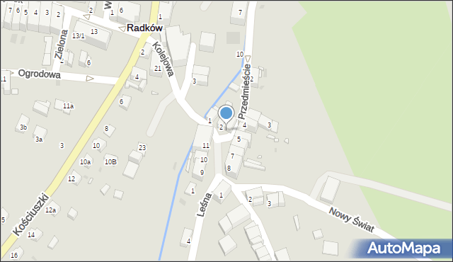 Radków, Handlowa, 3, mapa Radków