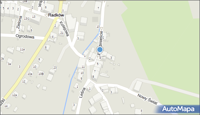 Radków, Handlowa, 4, mapa Radków