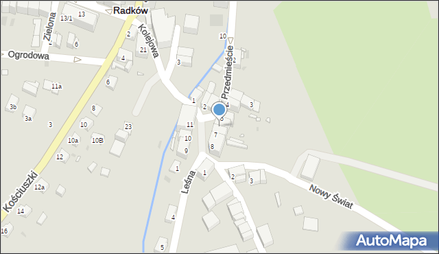 Radków, Handlowa, 6, mapa Radków