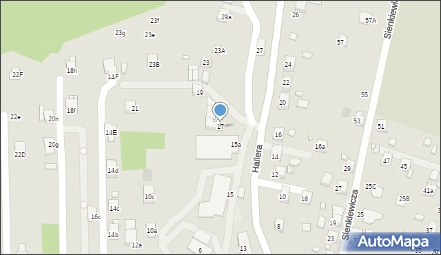 Radlin, Hallera Józefa, gen., 17, mapa Radlin