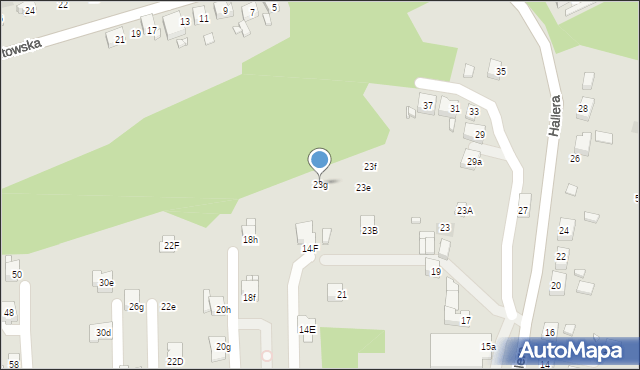 Radlin, Hallera Józefa, gen., 23g, mapa Radlin