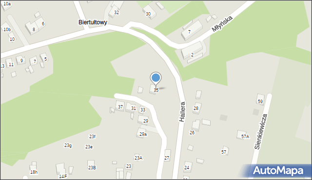 Radlin, Hallera Józefa, gen., 35, mapa Radlin