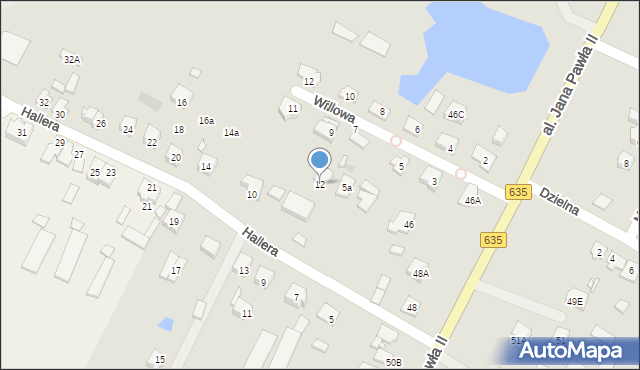 Radzymin, Hallera Józefa, gen., 12, mapa Radzymin