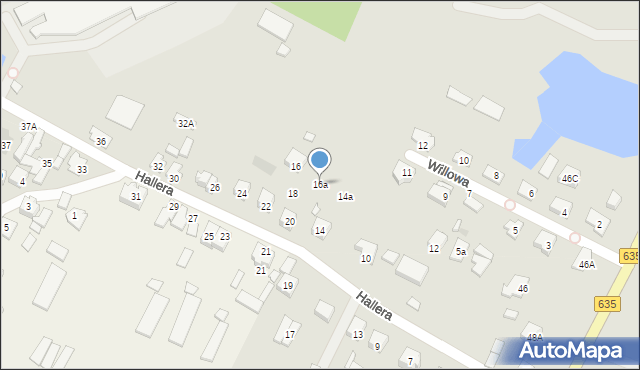 Radzymin, Hallera Józefa, gen., 16a, mapa Radzymin